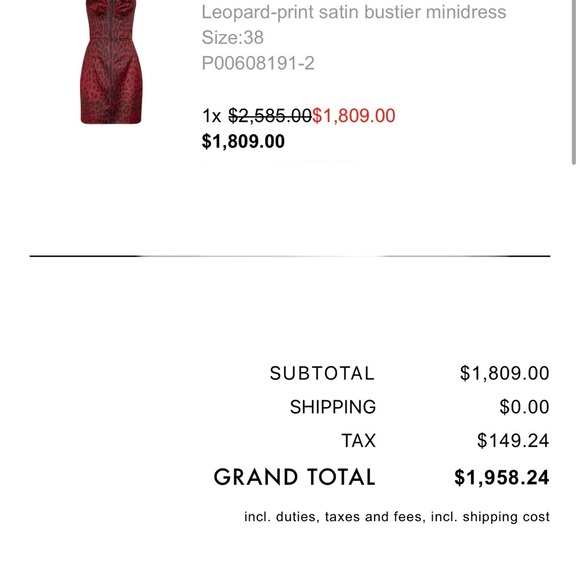 Dolce & Gabbana Leopard Print Red Dress - Picture 9 of 9